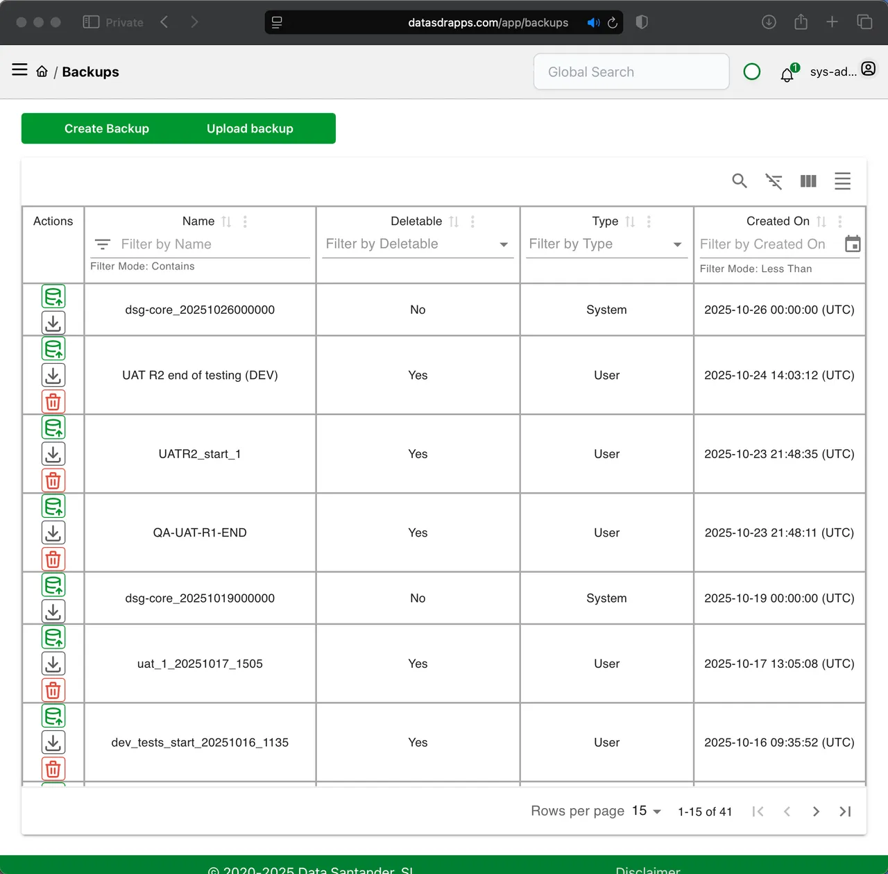 Integrated Backups - Built-in backup and restore capabilities