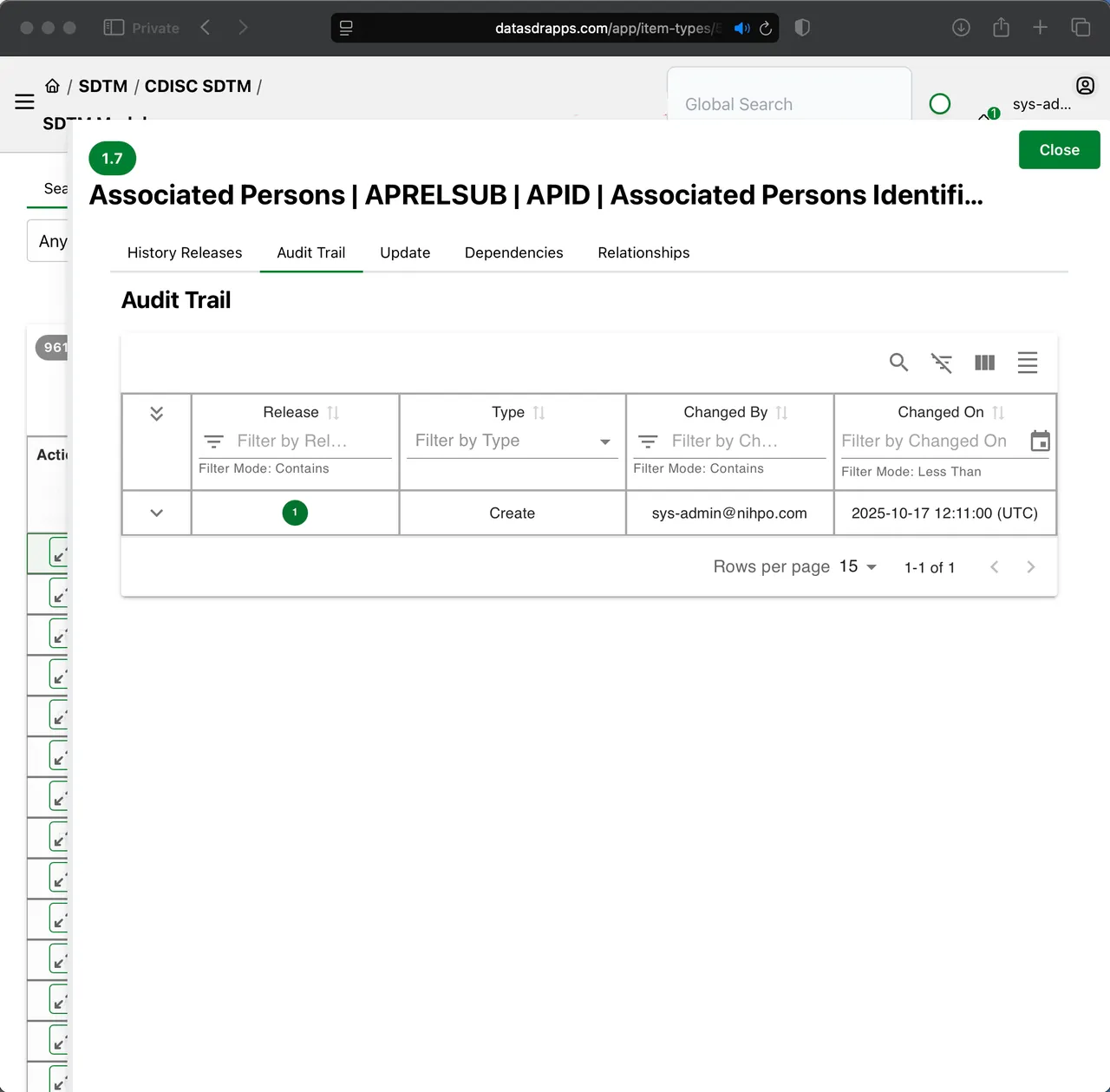 Audit Trail - Complete item-level audit trail