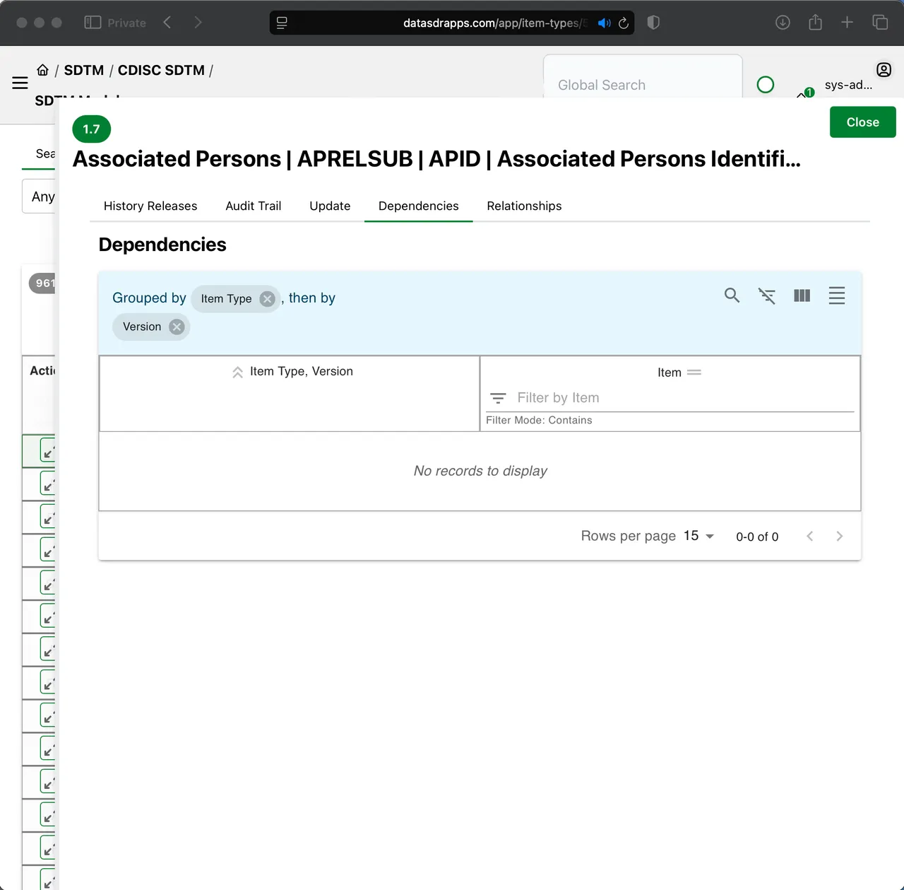 Dependencies - Item-level dependency management