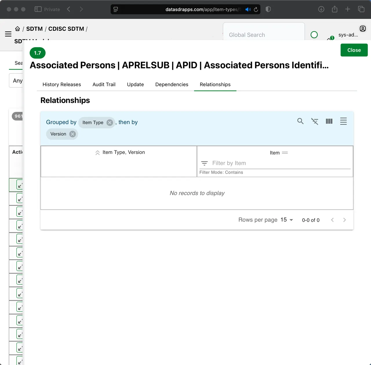 Relationships - Item-level relationship management